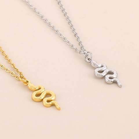 Vintage Schlange Halskette Und Ohrringe Edelstahl Geprägte Textur Wickel Anhänger Lange Kette Schmuck Für Frauen