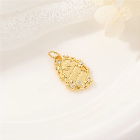 DIY Ciondoli Pendenti Rame Placcato Oro 14K Zircone Stella Nuvola Cuore Forme Per Creazione Di Gioielli Collane Elegante Novità