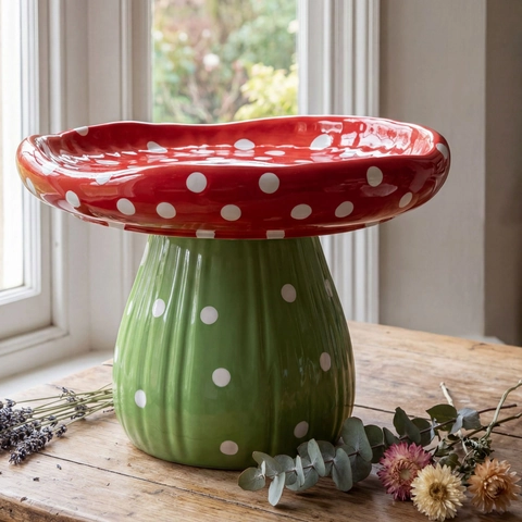 Mushroom Polka Dot Silicone Mold For DIY Resin Casting Vase And Tray Handmade Craft Desktop Ornament Flexible