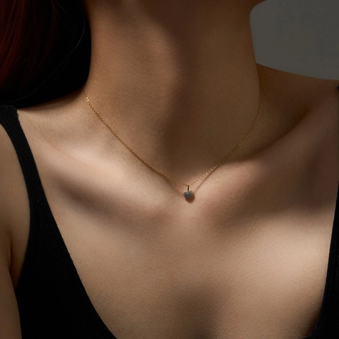 Heart Pendant Necklace 925 Sterling Silver Sparkling Zircon Micro Pave Clavicle Chain Simple Elegant Jewelry For Women