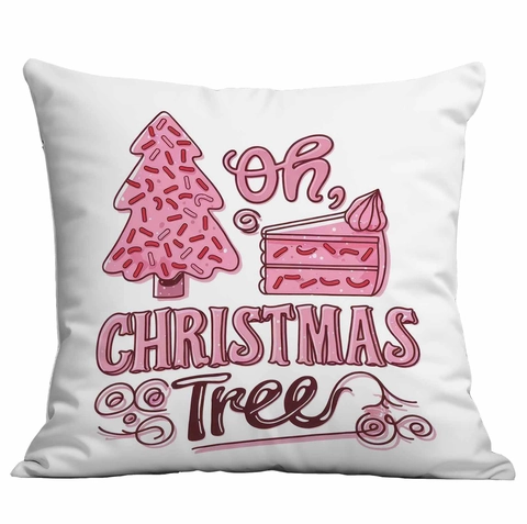 Weihnachts Kissenbezug Kurzplüsch Quadratischer Dekokissenbezug Rosa Festliche Feiertagsdekoration Für Zuhause Sofa Wohnzimmer