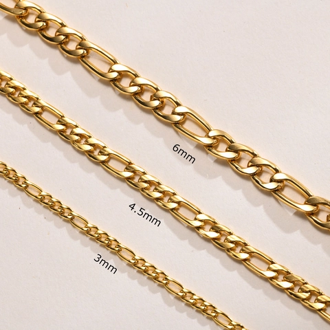 Collana A Catena Figaro In Acciaio Inossidabile Lucido Gioielli Minimalisti Per Uomo Donna