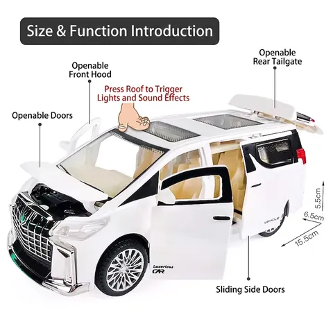 Modellino Auto Giocattolo Simulazione Suono Luce Musica Porte Aperte Inerzia Veicolo Commerciale Fuoristrada Regalo Bimbo