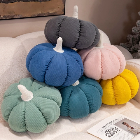 Pumpkin Throw Pillow Soft Corduroy Decorative Cushion For Sofa Bed Home Decor Halloween Autumn Plush Toy Gift