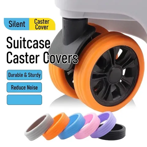 Coperture per Ruote di Valigie in Silicone Silenzioso Resistente all'usura Maniche per Ruote Girevoli Accessori per Bagagli