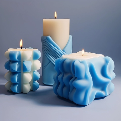 Moule À Bougie En Silicone Géométrique Pour Bricolage Aromathérapie Pierre Diffuseur En Plâtre Fait Main Forme De Boule