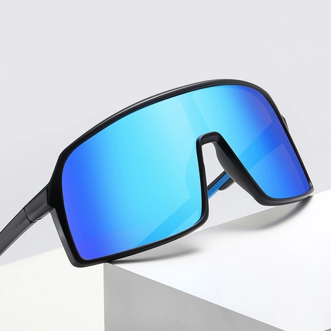 TR90 Großer Rahmen Polarisierte Sport Sonnenbrille Herren Damen UV400 Radfahren Laufen Fahren Brille Winddicht TAC Glas