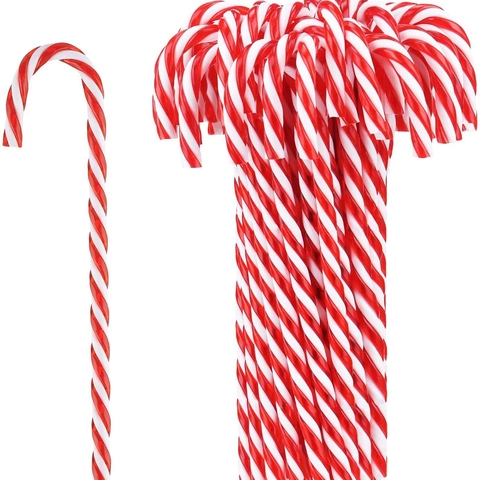 Ornamenti Di Bastoncini Di Zucchero Di Natale Plastica A Righe Spirale Decorazione Da Appendere Per Albero Di Natale