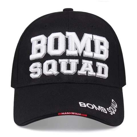 Baseball Kappe Baumwolle 3D Stickerei Bomb Squad Taktisch Verstellbar Sonnenschutz Outdoor Sport Hut