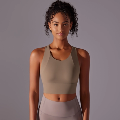Reggiseno Sportivo Donna Top Yoga Con Coppe Fisse Schiena A Vogatore Traspirante Fitness Senza Maniche