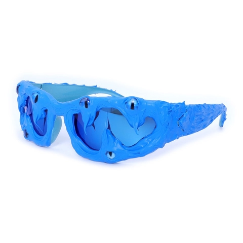 Avant-Garde Monster Eye Sunglasses Gothic Punk 3D Texture Eyeball Decorative Irregular PC Frame Fashion Eyewear UV400