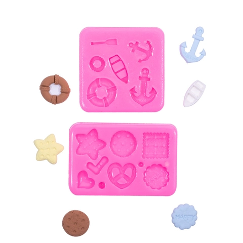 Silicone Mold Nautical Anchor Lifebuoy Boat Cookie Star Heart DIY Baking Chocolate Fondant Resin Clay Craft Tool