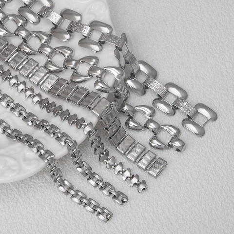 Stainless Steel DIY Jewelry Making Chain For Necklaces Bracelets Bag Straps Handmade Craft Material Supplies
