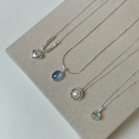 Elegant Silver Plated Copper Necklace For Women Minimalist Artificial Pearl Rhinestone Heart Pendant Fashion Jewelry Gift