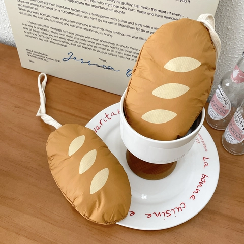 Reusable Baguette Shape Shopping Bag Portable Foldable Eco Grocery Tote Cartoon Cute Polyester For Travel Large Capacity