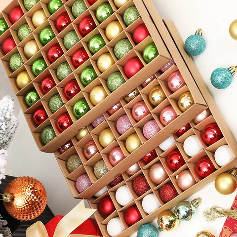Palle Di Natale Plastica Galvanizzato Opaco Glitter Addobbi Pendenti Albero Decorazioni Festa Casa