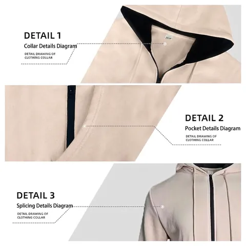 Herren Full Zip Up Hoodie Fleece Sweatshirt Langarm Warm Kapuzenjacke Einfarbig Casual Sportswear