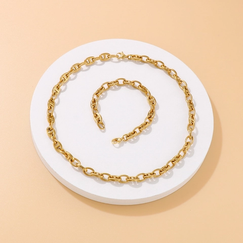 Collana A Catena In Acciaio Inossidabile Naso Di Maiale Gioielli Accessorio Di Moda