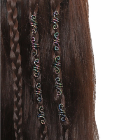 Σπιράλ Κλιπ Μαλλιών Για Dreadlocks Ουράνιο Τόξο Κράμα Μετάλλου Σχήμα Φιδιού Κοσμήματα Μαλλιών Για Πλεξούδες