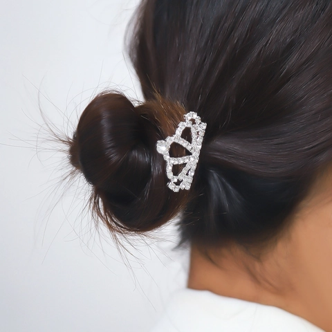 Strass Krone Haarnadel Kamm Für Prinzessin Geburtstag Party Performance Legierung Elegante Accessoires Für Mädchen