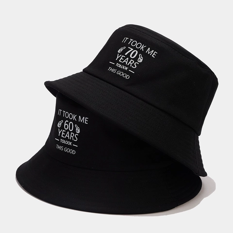 Cappello Da Pescatore In Cotone Regalo Di Compleanno Umoristico Per Uomo Donna Protezione Solare All'aperto Stampa Lettere