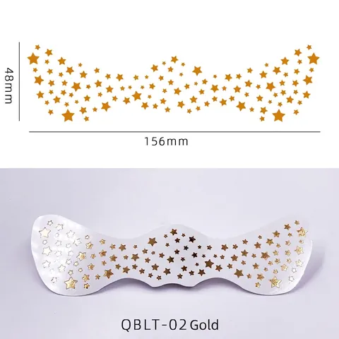 Metallic Freckle Tattoo Stickers Waterproof Gold Stamping Star Heart Patterns Face Nose Makeup For Party Nightclub Novelty Body Art