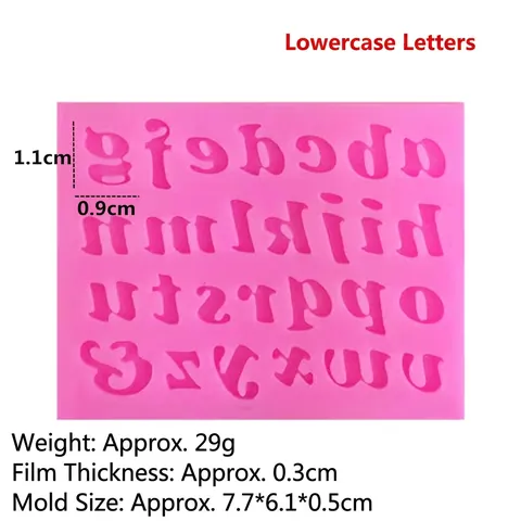 Silicone Alphabet And Number Molds Heat Resistant Non-Stick Fondant Chocolate Cake Decorating Baking DIY Craft Molds