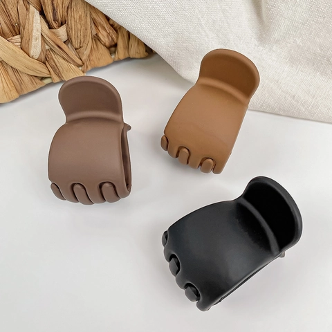 Small Hair Claw Clip Matte Plastic Anti Slip High Ponytail Fixed Solid Color Hair Accessory For Women