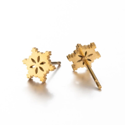 Boucles D'oreilles Puces En Acier Inoxydable Flocon De Neige Renne Sapin De Noël Bijoux D'hiver Pour Femmes