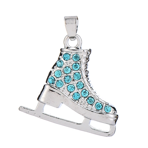 Ice Skate Pendants Alloy Rhinestone Enamel Charms For Jewelry Making DIY Necklace Bracelet Sporty Style For Women