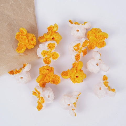 Simulation Popcorn Kernels PVC Realistic Food Model Miniature DIY Jewelry Making Accessories Keychain Earring Charm Decoden Props
