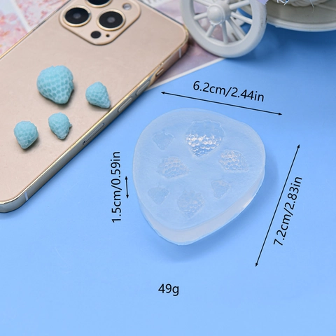 Strawberry Silicone Mold 3D Fruit Shape For Fondant Cake Decoration Chocolate Pudding Mousse Candle Soap Making DIY Crafts