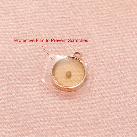 Round Stainless Steel Mustard Seed Pendant Rose Gold Plated DIY Accessory Minimalist Fashion Pendant For Jewelry Making