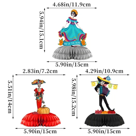 Tag Der Toten Waben Tischdeko Skelett Dekorationen Mexikanische Party Dia De Los Muertos Papier Schreibtisch Ornamente