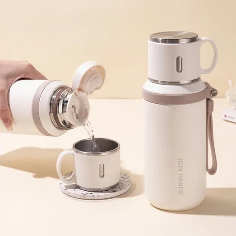 316 Stainless Steel Vacuum Insulated Flask With Portable Strap Tea Infuser Travel Office Minimalist Water Bottle