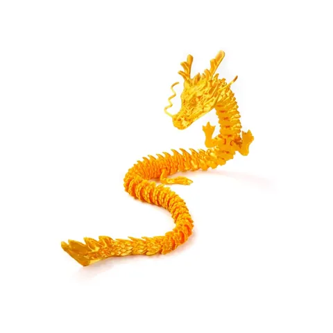 Dragon Divin Chinois Articulé Imprimé En 3D Joints Mobiles Flexible Ornement En Plastique PLA Décor De Bureau Cadeau