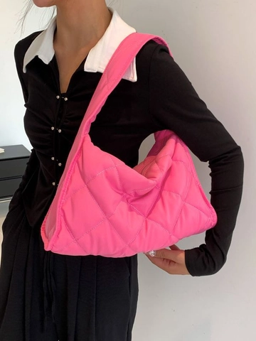 Quilted Shoulder Bag For Women Nylon Puffer Hobo Bag Diamond Lattice Lightweight Down Style Underarm Purse