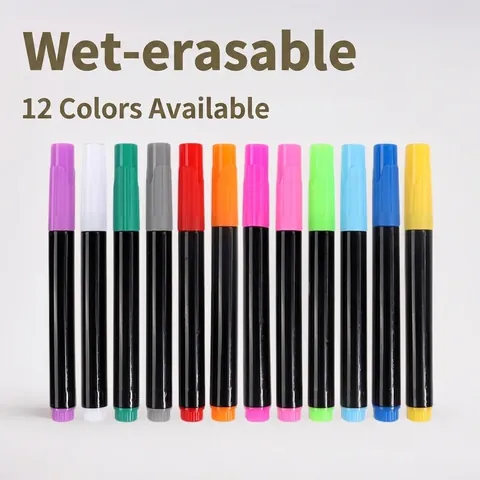Marqueurs À Craie Liquide Colorés Effaçables À L'eau Stylos À Base D'eau Pour Tableau Noir Tableau Lumineux LED Fenêtre En Verre