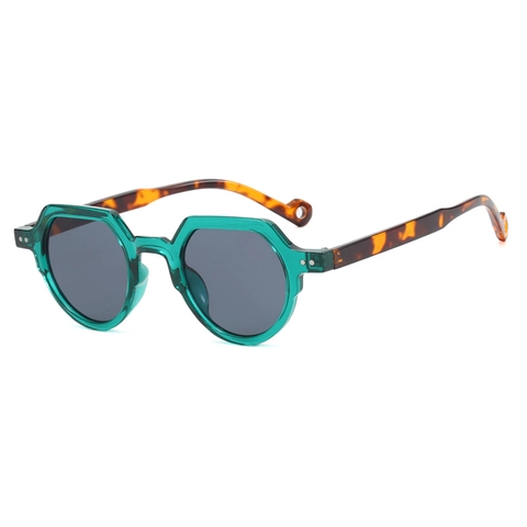 Retro Hexagon Sunglasses With PC Frame And AC Lens UV400 Protection For Men And Women Geometric Irregular Design