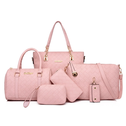 Borsa A Mano Intrecciata In Pelle PU Borsa A Tracolla Portafoglio Pochette Portachiavi Elegante Alla Moda