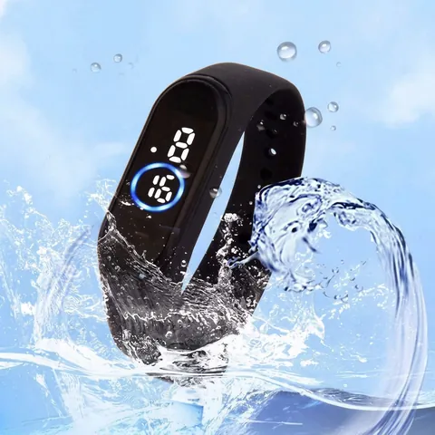 Orologio Digitale LED Impermeabile Cinturino Sportivo In Silicone Touch Screen Orologio Casual Per Donne
