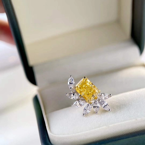 Pendientes De Botón Con Esmeralda Rosa Amarillo Piedras Preciosas Simuladas Cobre Marquise Zircón Acentos Forma De Ala Joyería Elegante
