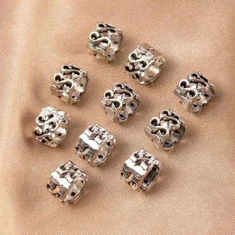 Ethnic Viking Dreadlock Beads Alloy Spiral Hair Coil For Braids Antique Gold Silver Retro Braiding Accessories For Women Men