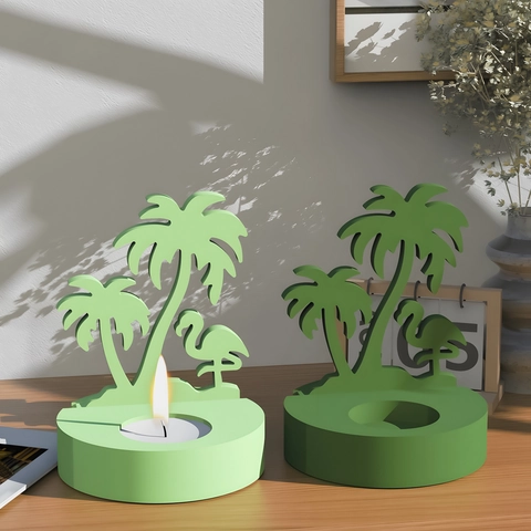 Stampo In Silicone Per Portacandele In Resina Epossidica Fai Da Te Clessidra Albero Di Cocco Fenicottero Accessorio Per Ornamento Da Scrivania