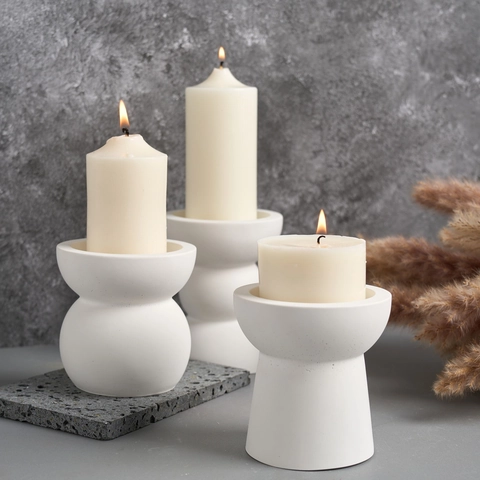 Geometric Silicone Mold For DIY Candle Holder Flower Pot Resin Gypsum Cement Casting Nordic Minimalist Home Decor