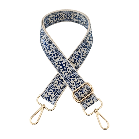 Tracolla per Borsa Regolabile Ricamo Etnico Jacquard Sostituzione Tracolla per Borse a Mano Tracolla Larga Fibbia in Lega