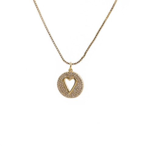 Copper Gold Plated Pendant Necklace With Cubic Zirconia Round Hollow Heart Butterfly Cross Hamsa Hand For Women