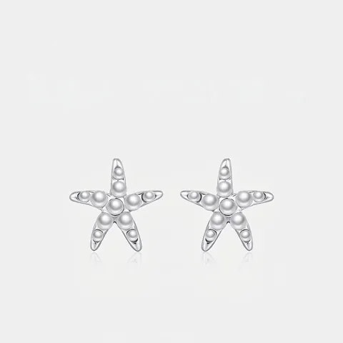 Zeester Kunstparel Oorknopjes Met 925 Sterling Zilveren Oorknopje Sierlijk Minimalistisch Zeestijl Voor Dames