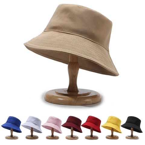 Outdoor Sun Protection Bucket Hat Breathable Polyester Stair Cloth Fishing Hat For Men Women Casual Solid Color Sunshade Basin Cap