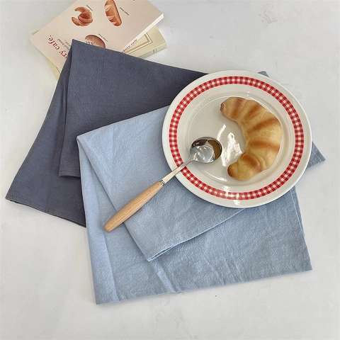 Tovagliette in Tinta Unita Resistenti al Calore Tessitura in Cotone e Lino Sottopiatti per Sala da Pranzo Cucina Stile Nordico